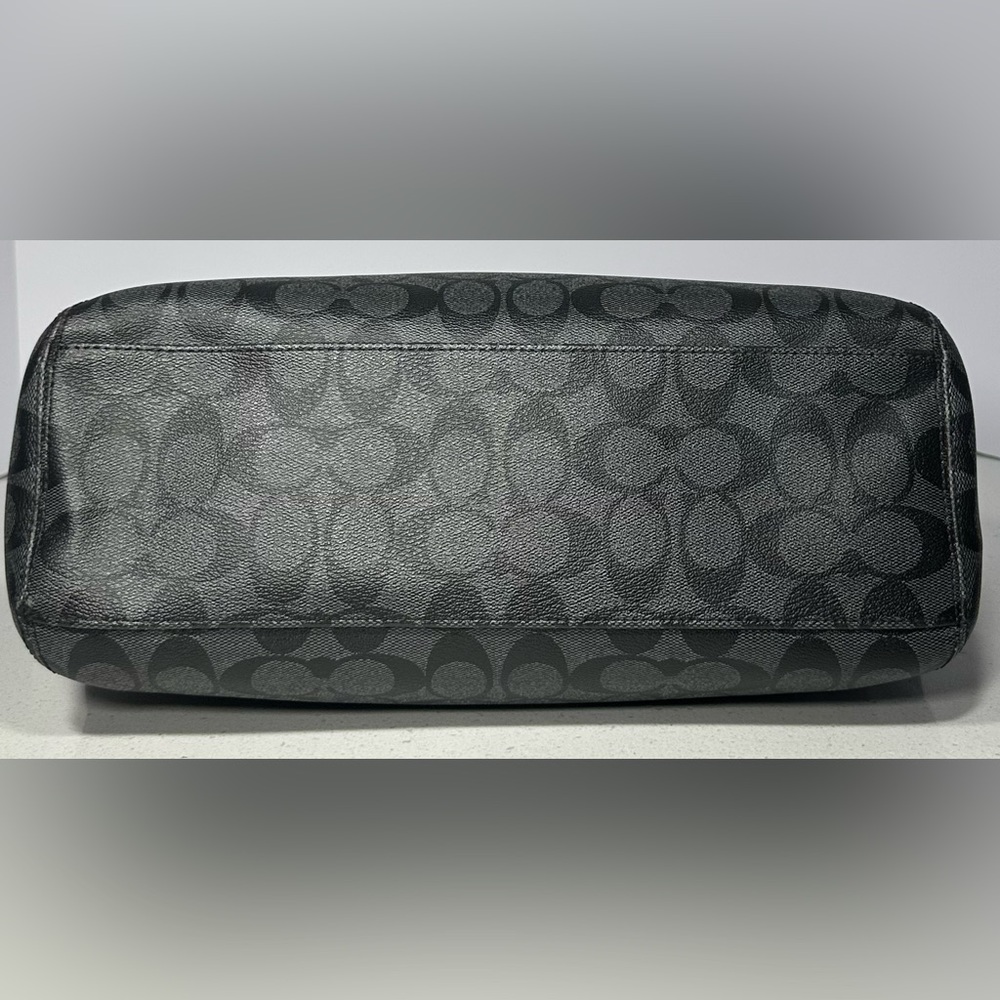 Coach Peyton Signature Black And Gray Bag Tote Crossbody Shoulder - Picture 5 of 8
